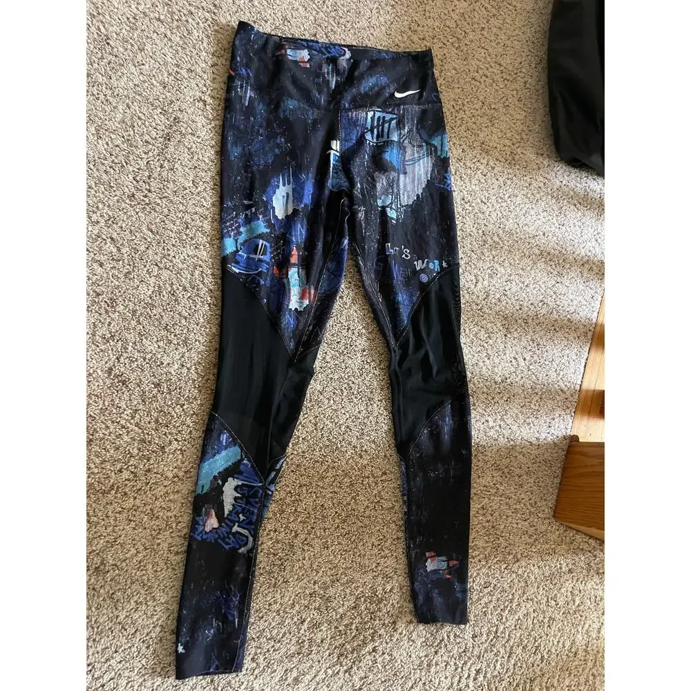 Nike drifit womens small abstract leggings